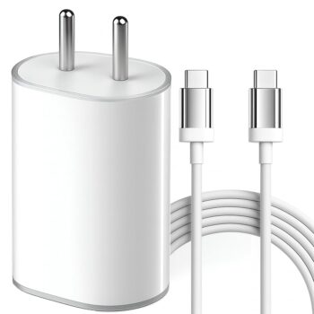 45W PD 3.0 Fast Charger Adapter with C to C Cable (BIS Certified) | Compatible with USB-C Devices