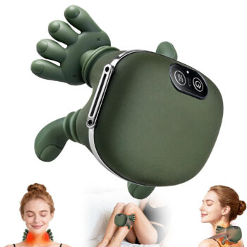 Neck Massager, 2026 New Electric Shiatsu Neck and Back Massager, Deep Tissue with Heating and Traction Function, Rechargeable USB-C, Real Hands Massage for Necks, Back, Shoulder