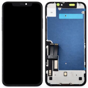 Hespa Mobile Display Screen Compatible with iPhone 11 | OLED GX Quality Touch Screen Replacement Complete Combo Folder - Black