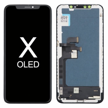 Hespa Mobile Display Screen Compatible with iPhone X | DD OLED High-Definition Touch Screen Replacement | Complete Combo Folder - Black