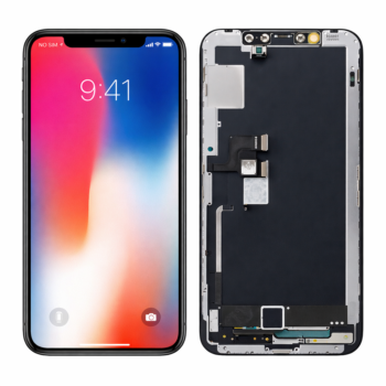 Hespa Mobile Display Screen Compatible with iPhone XS | Incell Premium Quality Touch Screen Replacement | Complete Combo Folder - Black