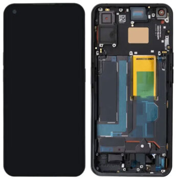 Mobile LCD Display with Touch Screen for Nothing 1 with Frame (Black) OLED Complete Combo Folder|with Fingerprint Support